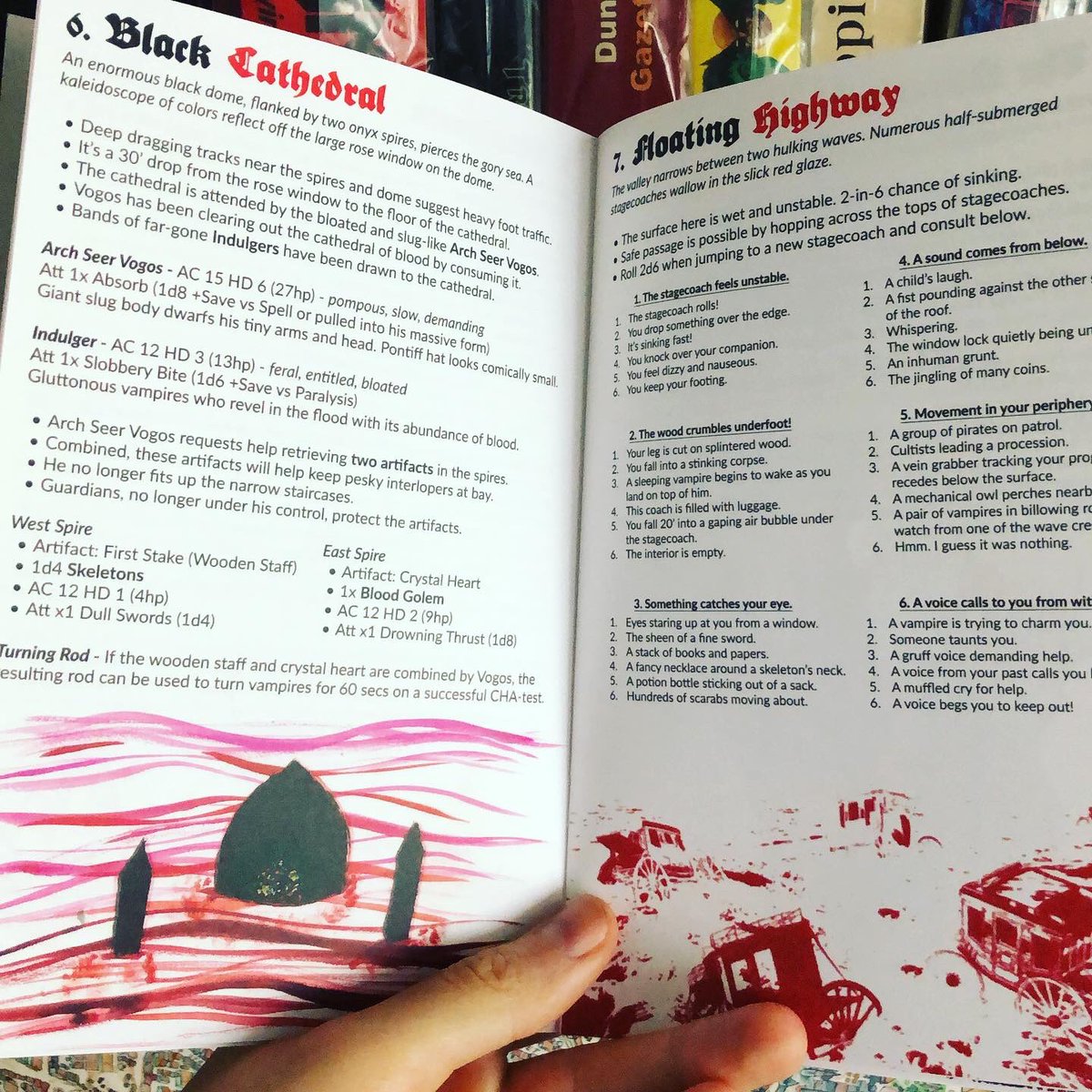 diogo_oldskull's tweet photo. #SinisterRed #TTRPG #Setting #Zine Kickstarterted during this year’s #Zinequest! It’s a system neutral #Vampire planet flooded with blood and filled with sinister things! Very cool and atmospheric! With beautiful art too! https://t.co/WFgalE6V9q