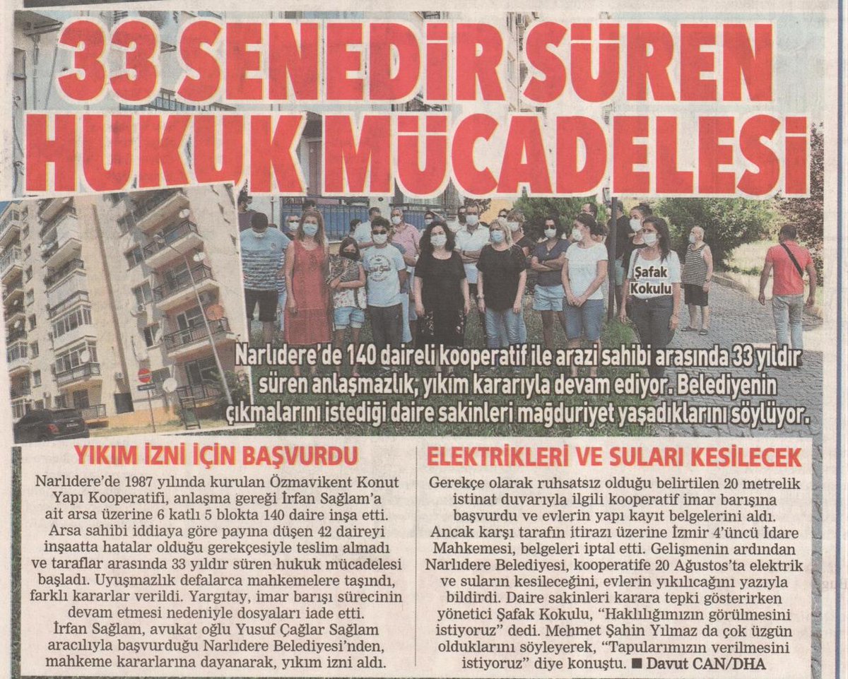 <a href="/chpaliengin/">Ali Engin</a> El emeğini ekonomik değere dönüştürecekler için güzel haber fakat Özmavikent sakinlerinin emeklerini ve tasarruflarını da molozlar ile buluşturmak yönünde bir karar kıldınız. Evlerimiz yıkılıyor!
#narlıderebelediyesi #özmavikentyıkılmasın