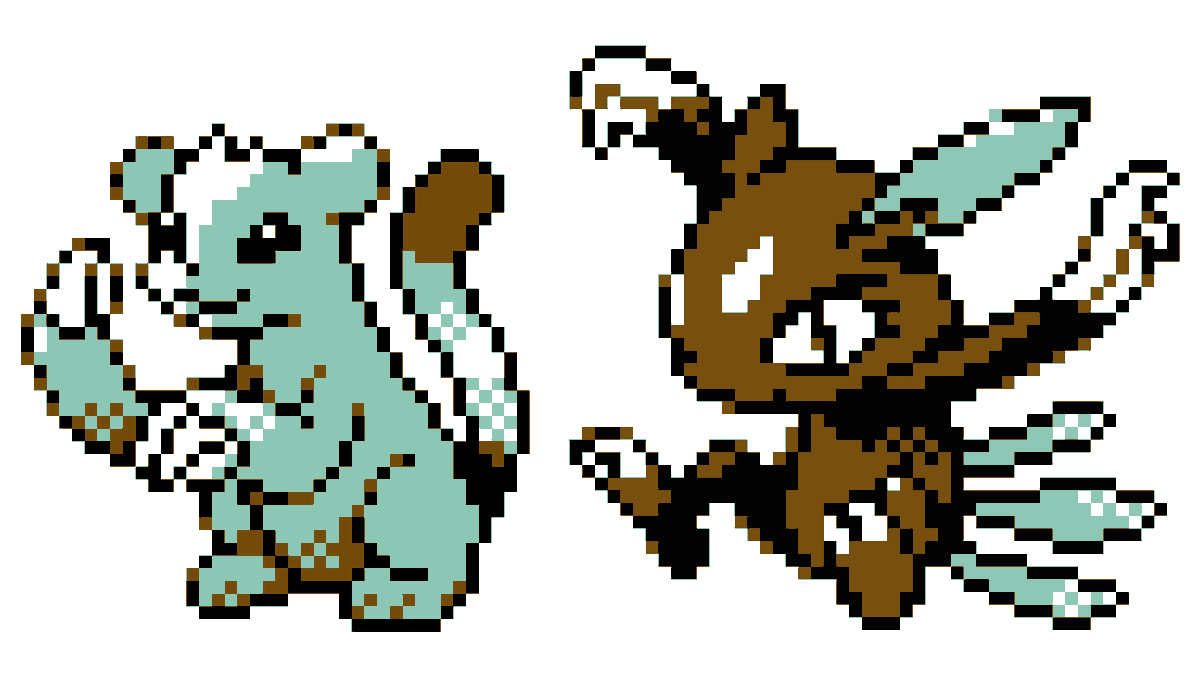 DrLavaYT's tweet image. Beta Johtomon:

Lots of early Gen 2 designs were found in Gold &amp;amp; Silver's 1999 demo when it leaked in April. These sprites come from later in development than G&amp;amp;S's 1997 demo (leaked two years earlier), so most aren't quite as bizarre... but still very interesting.

Demo • Final