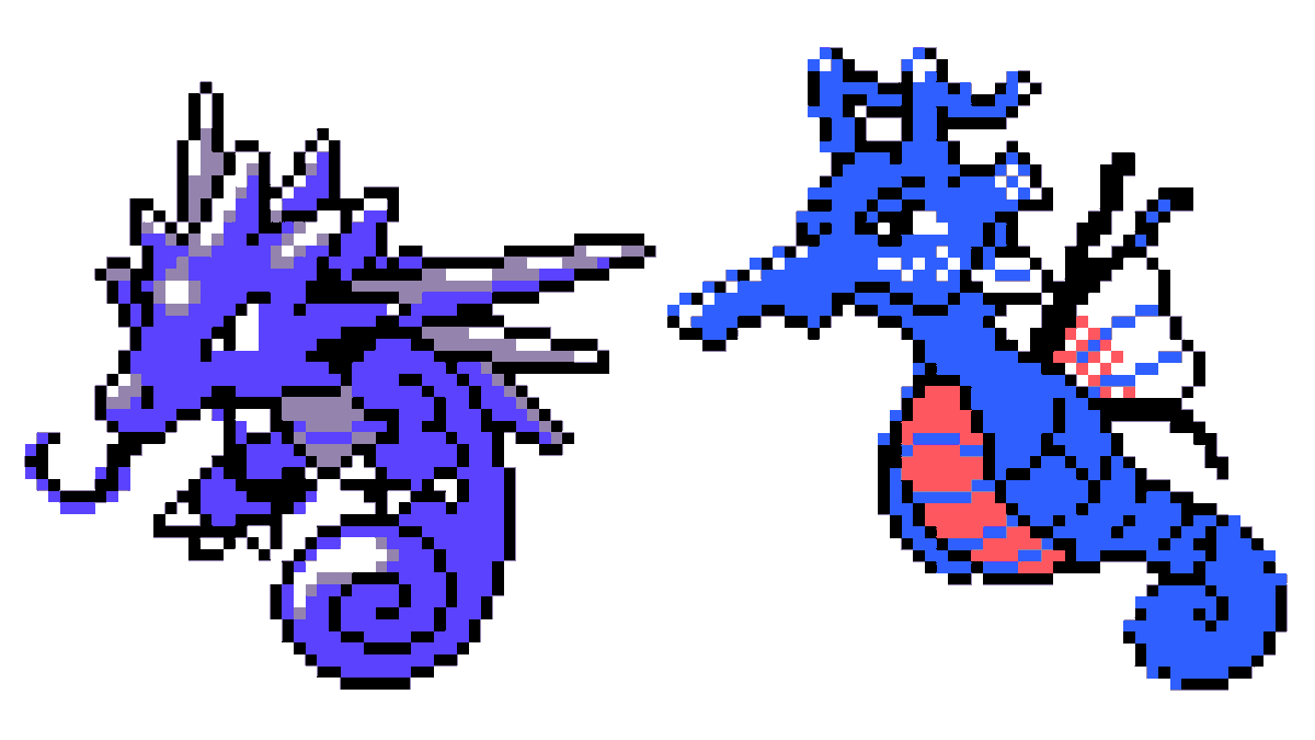 DrLavaYT's tweet image. Beta Johtomon:

Lots of early Gen 2 designs were found in Gold &amp;amp; Silver's 1999 demo when it leaked in April. These sprites come from later in development than G&amp;amp;S's 1997 demo (leaked two years earlier), so most aren't quite as bizarre... but still very interesting.

Demo • Final