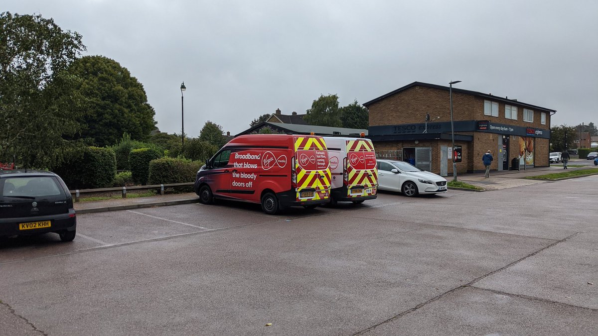 thejoebenn's tweet photo. 2 @virginmedia installers having a break but still noone to finished the installation at my house, when are you going to sort this out? https://t.co/FTeWdeeCaN