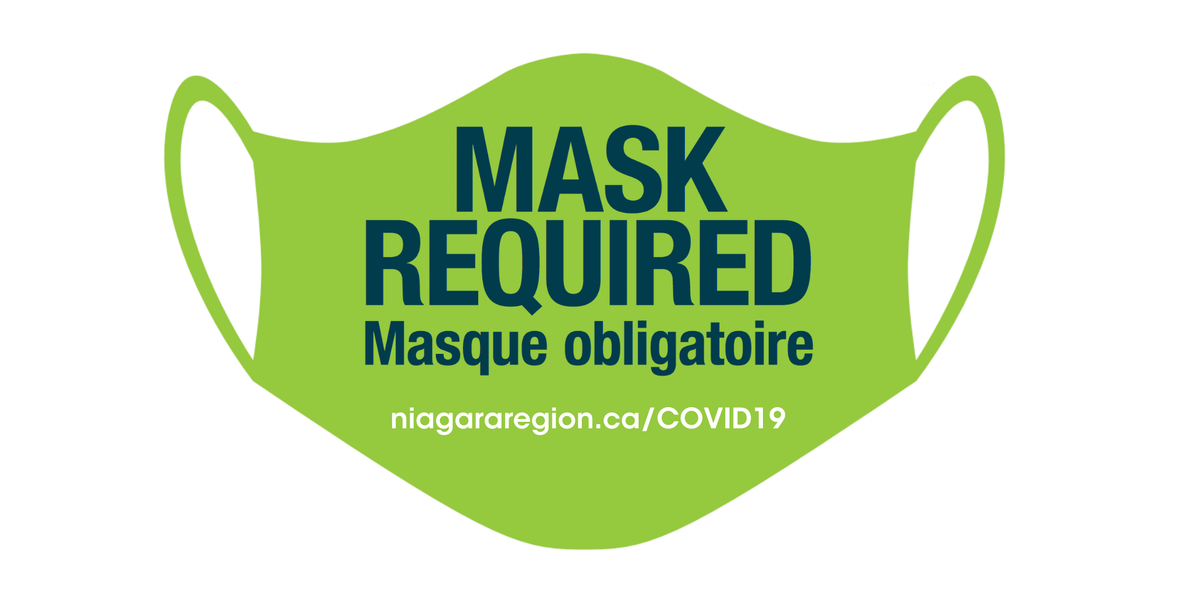NiagaraRegion's tweet photo. Starting Friday, July 31, wearing a mask or face covering will be required in enclosed public spaces in #Niagara. Let’s all be kind while we adapt to these changes. Here’s what you need to know about the new face covering by-law: https://t.co/TcaP5HjpHO https://t.co/ROr2tVZdUS