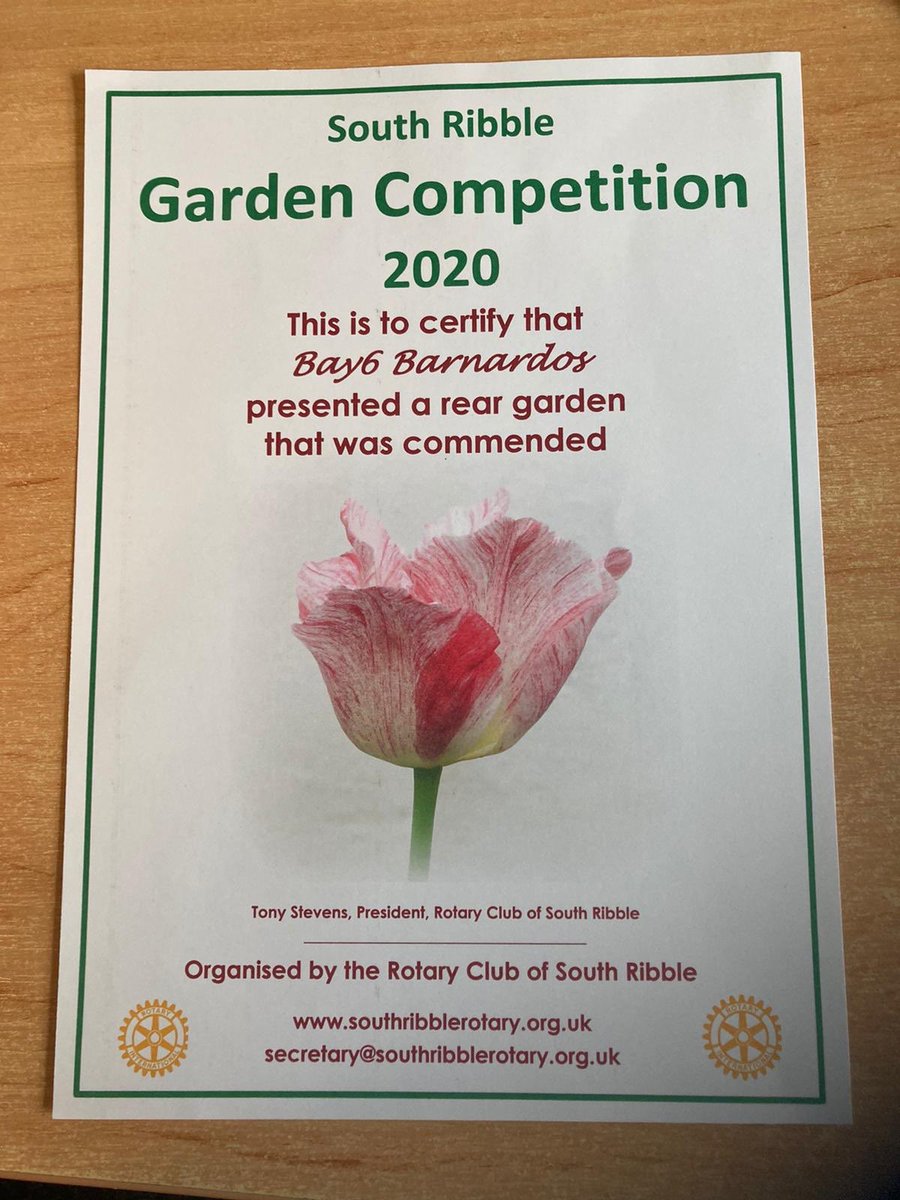 Bay6Project's tweet image. Day 128 in #lockdown and we entered the @SRRotary garden competition this month and we received our certificate this morning! Very proud of our amazing beautiful space, we are so lucky! #lovewhereyoulive #gardengoals @barnardos