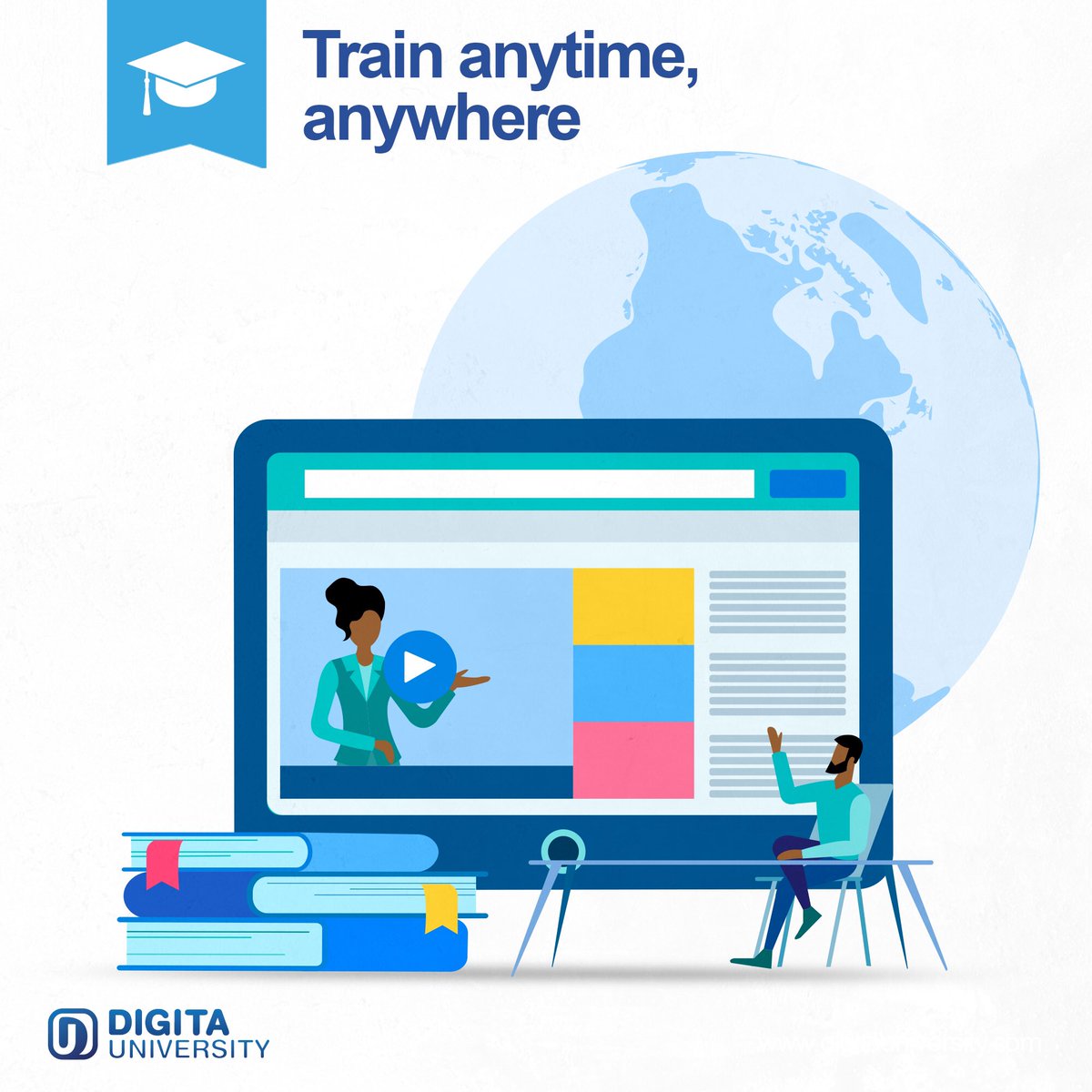 itsdigitau's tweet photo. With Digita University, access to training materials is anytime, anywhere.

Give your employees the opportunity to train on their own time, access interactive quizzes and track their performance.

Click the link below to sign up now and join the team.
https://t.co/gIk4lIJUKh https://t.co/ERWlbRTSCE