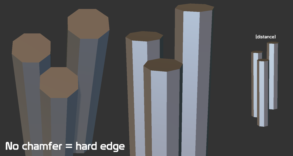 So what's the deal? Why do these rocks look so poor in Halo? Well from what I can see these structures are constructed from a simple 6 sided cylinder. Very simple on the polygon budget of the scene as each cylinder (including top and bottom) would only use 20 tris(polygons). 5/19