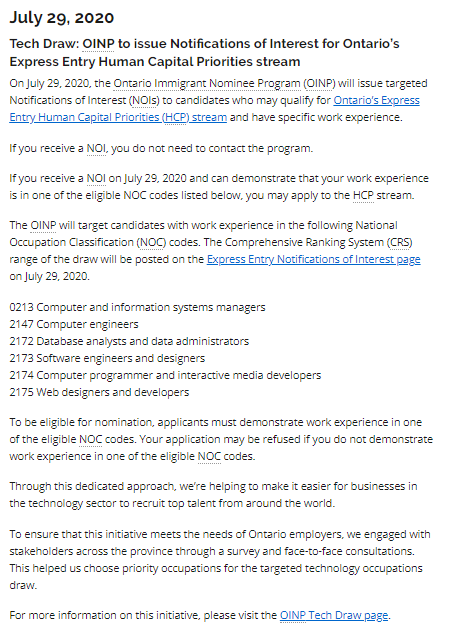 rekaillp's tweet photo. #OINP to issue Notifications of Interest for Ontario’s Express Entry Human Capital Priorities stream. For details see link below.
https://t.co/d9oXQasYc8 

#CdnImm #ONImm https://t.co/PURtV3wMeF