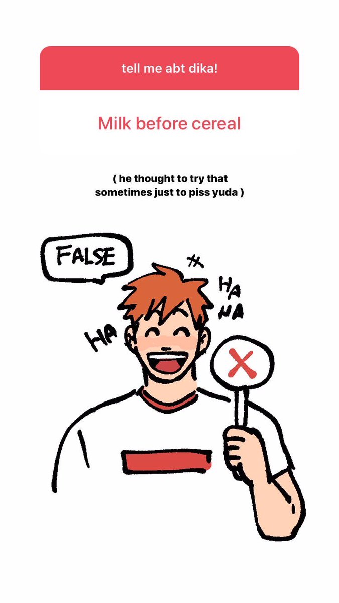 i did #oc assumption meme with dika on IG and it was hilar. also made me think of some fun headcanons 