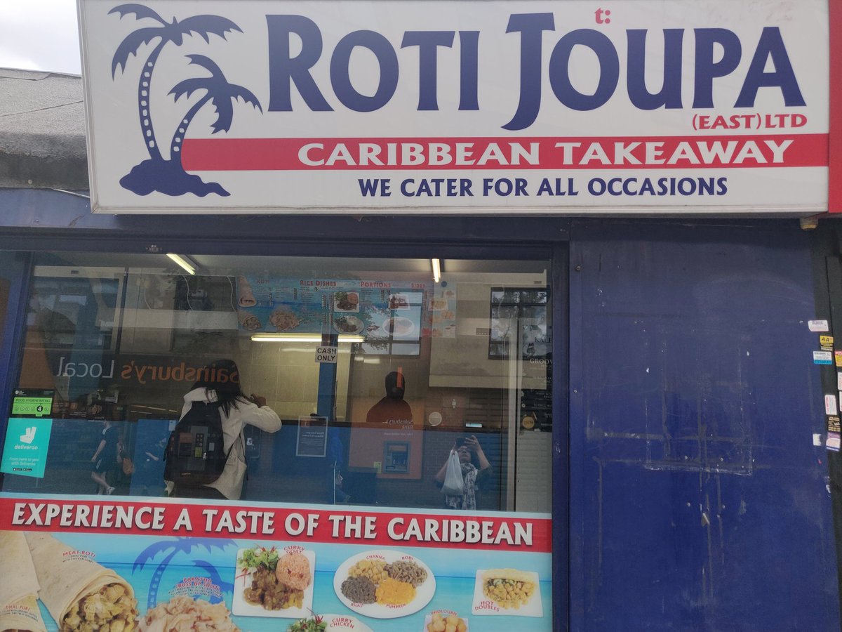Doubles at Roti JoupaAn Indo-Trinidadian street-snack/breakfast dish created by the descendent of Bihari indentured labourers. Two baras (what we call bhatura) with chana (chickpea) curry and chutneys between them. Imagine chole-bhature but with less masala.