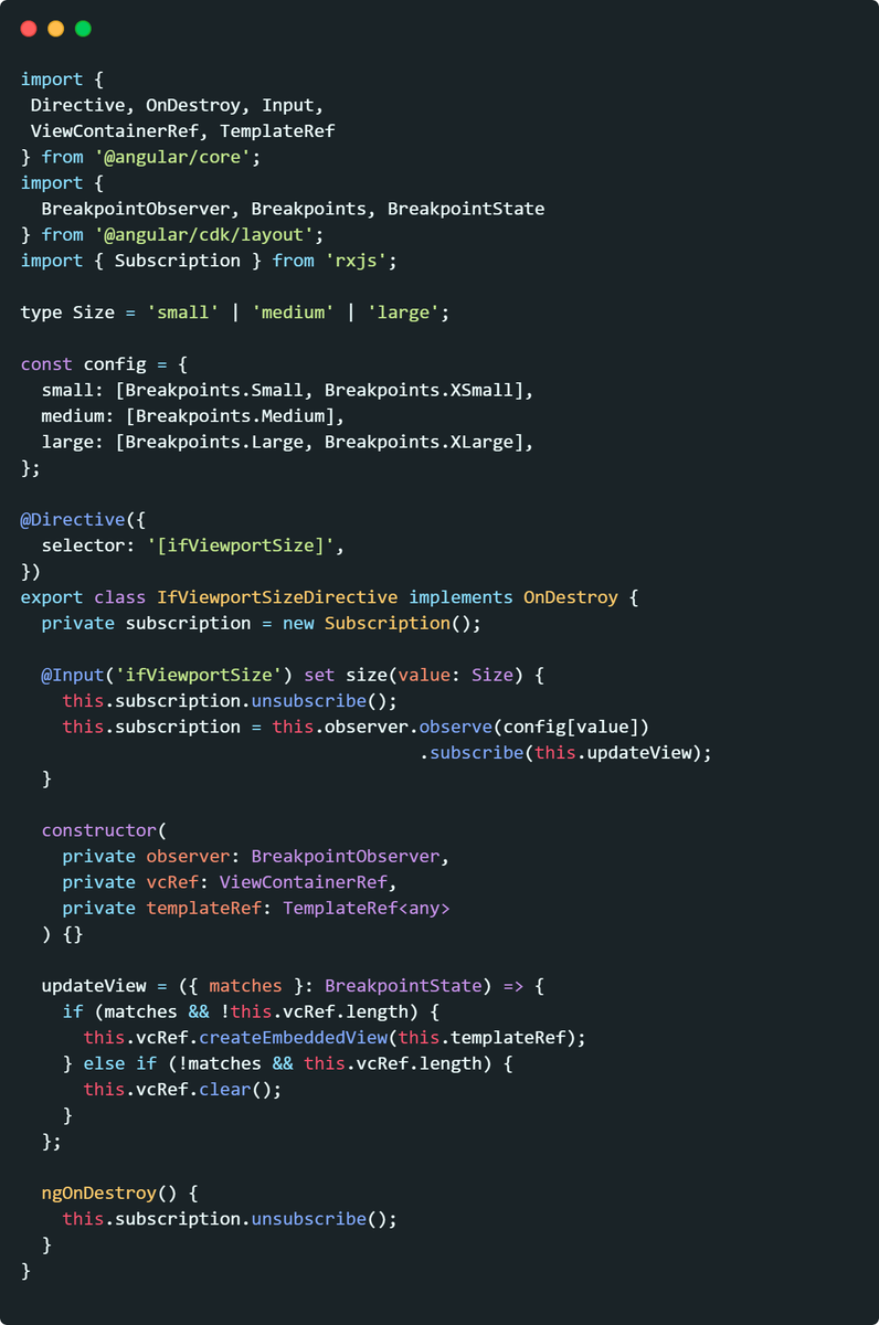 yurzui's tweet photo. How to detect viewport size with the help of #Angular cdk BreakpointObserver?

https://t.co/rPJ1V3heg5 https://t.co/fQYkYnlign