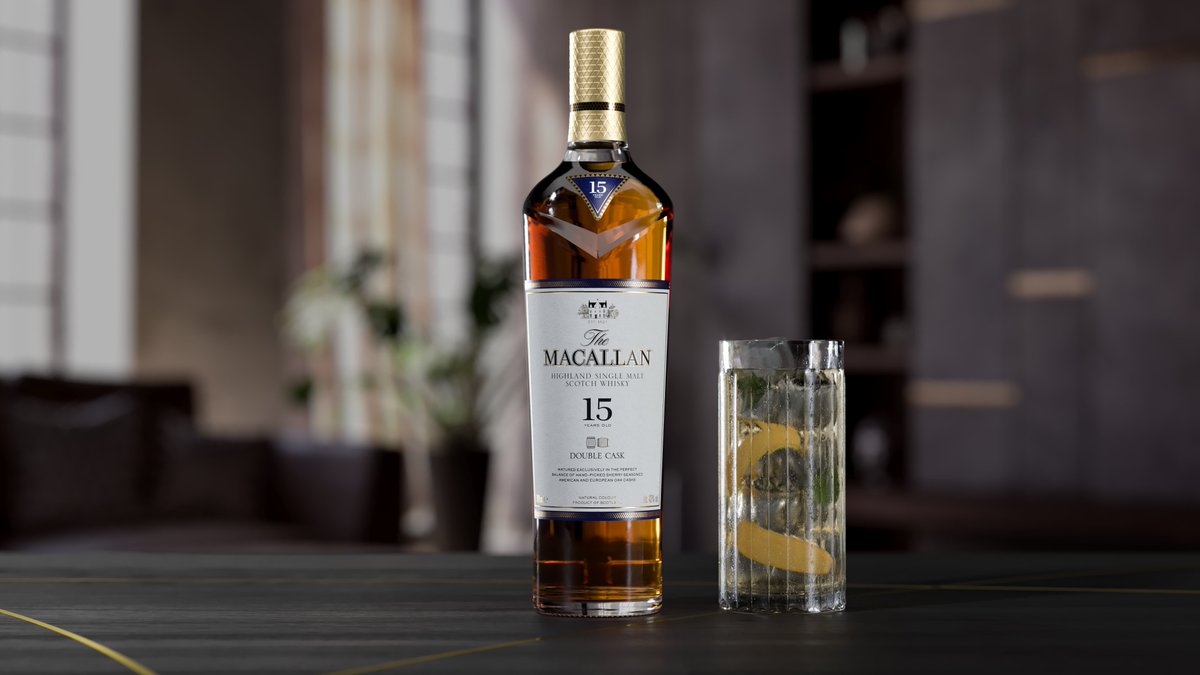 The_Macallan's tweet photo. The Macallan Double Cask 15 Years Old is the perfect accompaniment to ice, ginger ale and a twist of lemon. Or create your own cocktail mix to enjoy it your way.

#TheMacallanDoubleCask

https://t.co/puMf5lgRt1 https://t.co/sZmGCKbuuJ