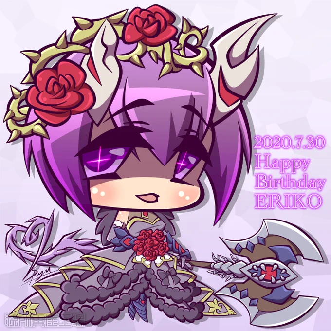 #エリコ誕生日
プリンセスフォームをイメージして描きました!エリコ様お誕生日おめでとう!!!
#プリコネR #エリコ 