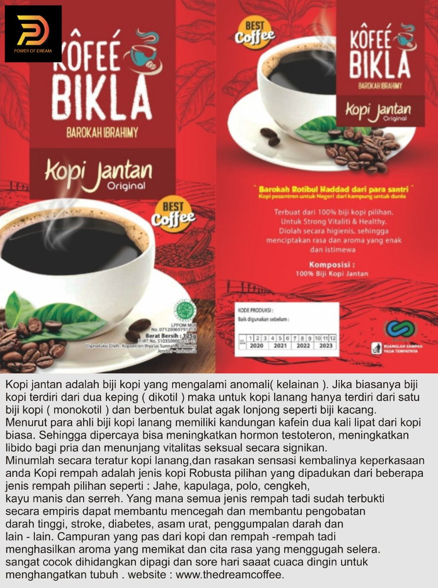 blockchainbanua's tweet photo. Beberapa manfaat minum #Kopi untuk Kesehatan :
Mengurangi Risiko Penyakit Parkinson, Diabetes, Stroke, Mengurangi Depresi dll.

Nah ini ada Kopi yg paten.
Yuk pesan sekarang di WA :  08134830012 https://t.co/JofmPRoTH7