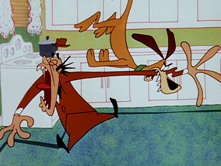 See Tex's 'Crazy Mixed-Up Pup' (1955)I can see the connection. Tex is really pushing flat shape design at this point, like a lot of mid-century animation. https://www.dailymotion.com/video/x1hac6w&nbsp;