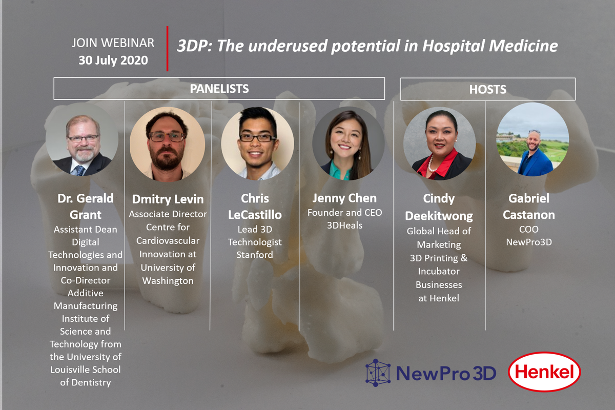 3dheals's tweet photo. Join me tomorrow at 8:30 AM PST with an amazing multidisciplinary panel of experts on #3DPrinting #Anatomical Model #Healthcare discussion. Thanks for Henkel and NewPro3D for putting this together
 FREE Registration here: https://t.co/Qk6DLMtLF4 https://t.co/DWvmTY3hCI