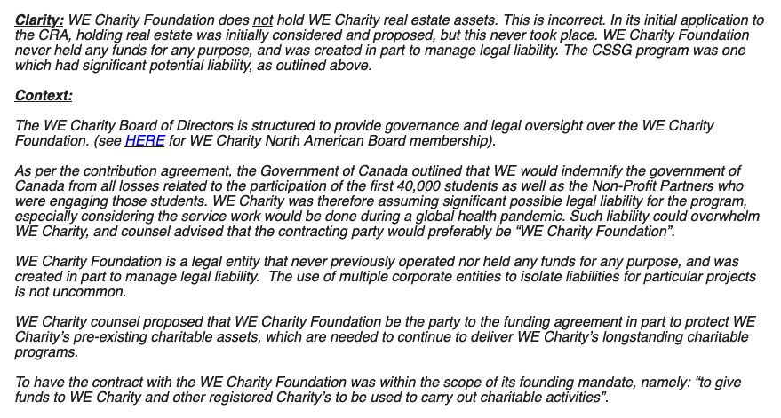 7. The WE PR department's statement.