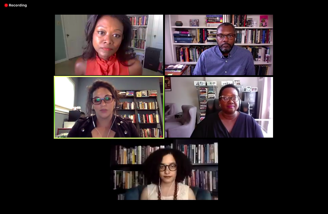 kinohin's tweet photo. Join #HarperDickens2020 now for a discussion of Frances E. W. Harper studies in 2020. With the extraordinary combined critical acumen of (L-R) @ProfKori @drkmttr82 @DrNazeraWright &amp; @BrigField #IolaLeroy #PoC19 #C19 @dickensproject https://t.co/4UBujod3eP
