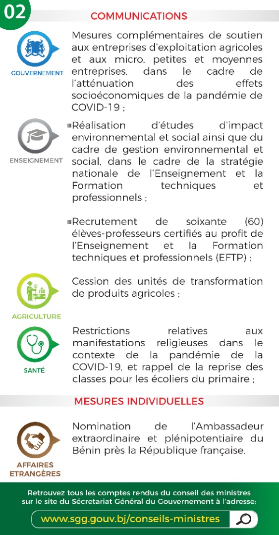 EeGb75hXYAUJQAY?format=jpg&name=medium - Bénin: les grandes décisions du Conseil des ministres du 29 juillet 2020