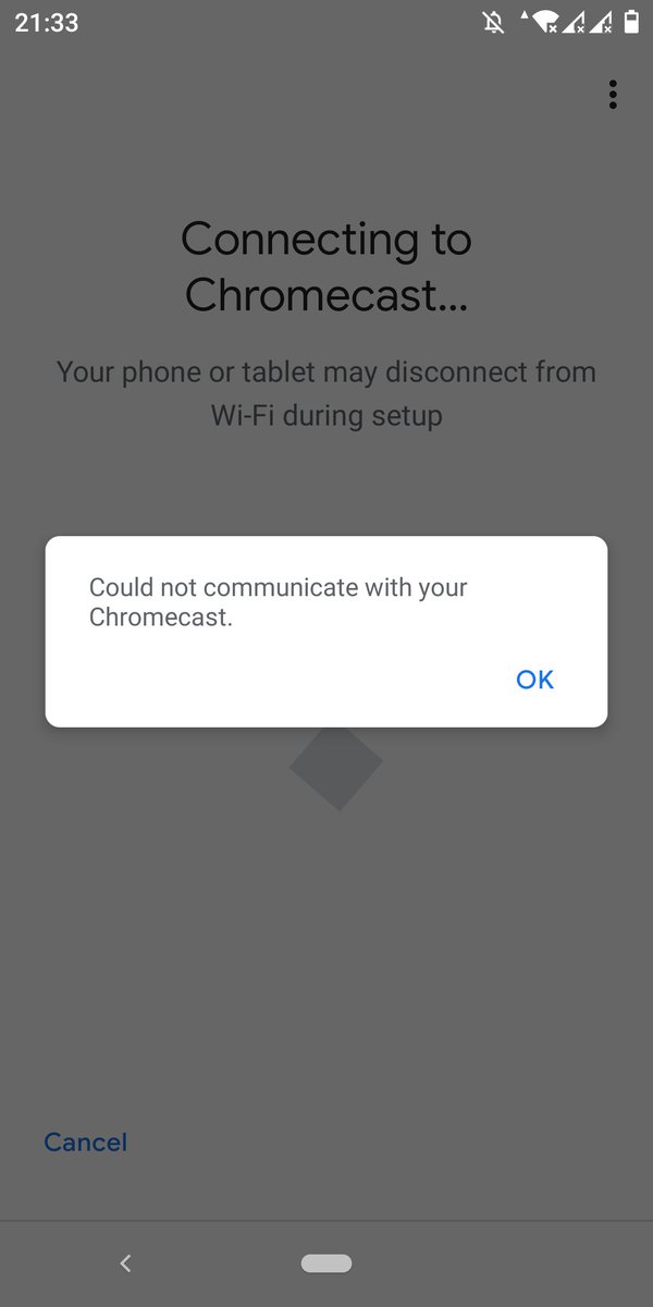 Oom on Twitter: "@googlenest Google Home can detect the Chromecast but it cannot communicate with it. 😅 / Twitter