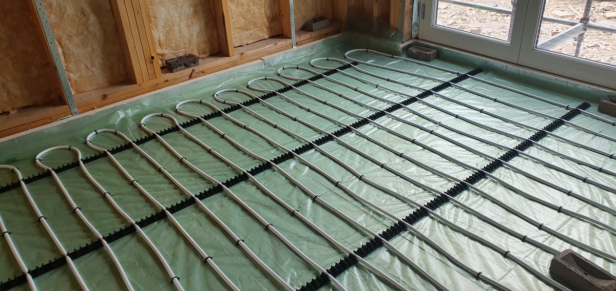 HomeRenewables1's tweet photo. As well as installing Air Source Heat Pumps and Ground Source Heat Pumps we have been busy fitting 5.5km in total of Underfloor Heating for satisfied customers! If you would like to read more about underfloor heating head to our website! https://t.co/mDz4kRdT5w https://t.co/mGdhdYNSs2