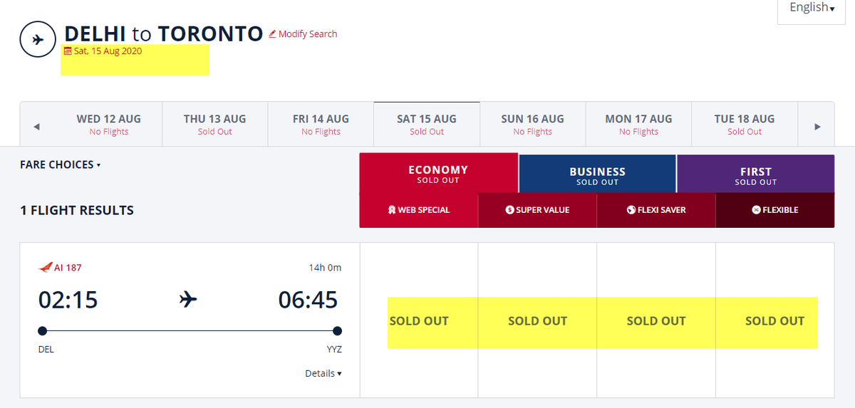 sanj_v_b's tweet photo. @airindiain Looks like all tickets are already sold out before 8 pm. https://t.co/WGjFABt5d6