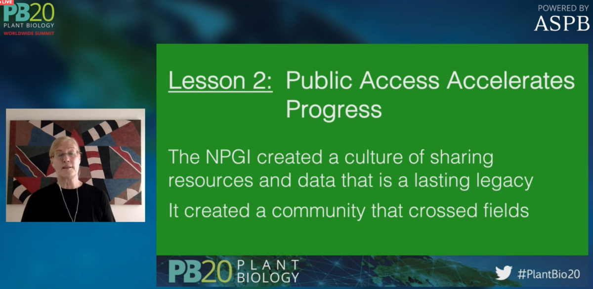 GARNetweets's tweet image. Early candidate for quote of #PlantBio20 from Jane Silverthorne '@NSF is not the Borg Collection’ ◼️
She provides a perspective on the The National Plant Genome Initiative’, for which they had awesome advice!
1.  Public Access Accelerates Progress ✅
2. Diversity is Strength✅