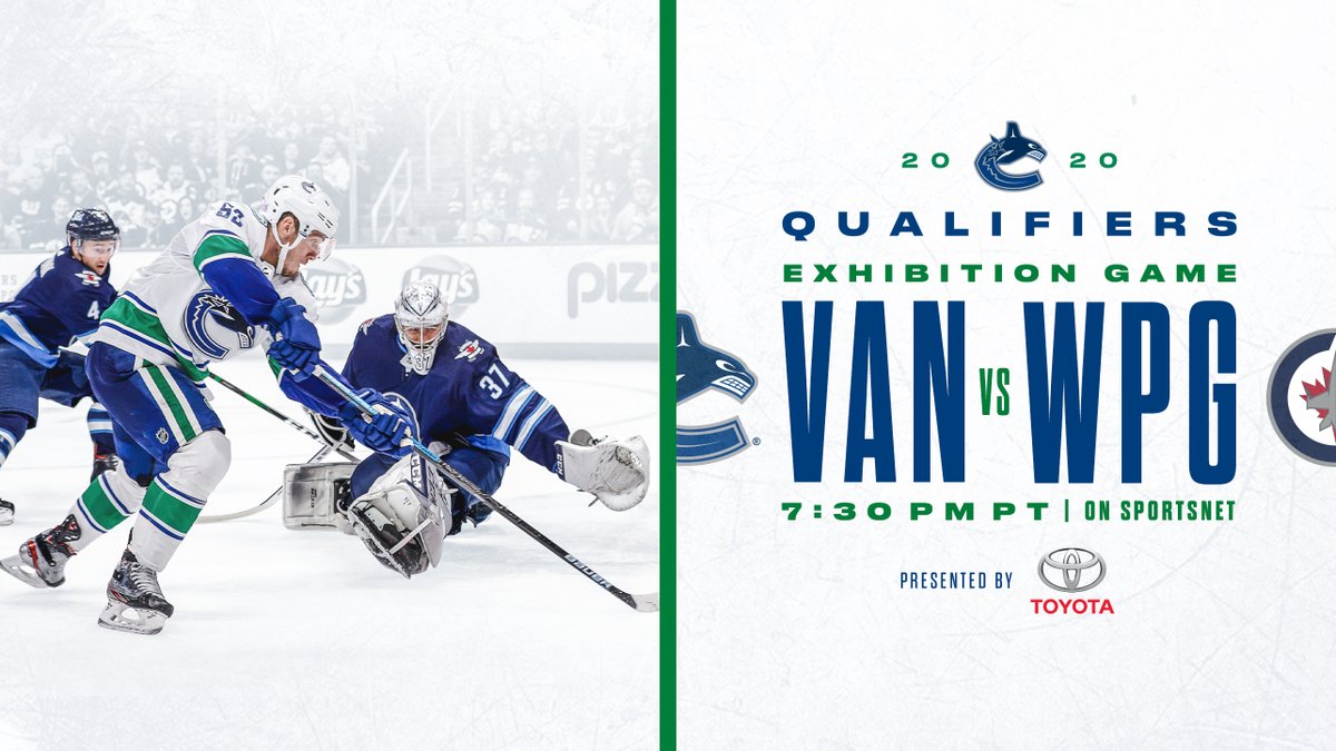Canucks's tweet photo. it's...it's...it's...IT'S GAMEDAY!

Tonight's 🐋🆚✈️ battle is presented by @toyotapacific. https://t.co/q6z3HecoLp