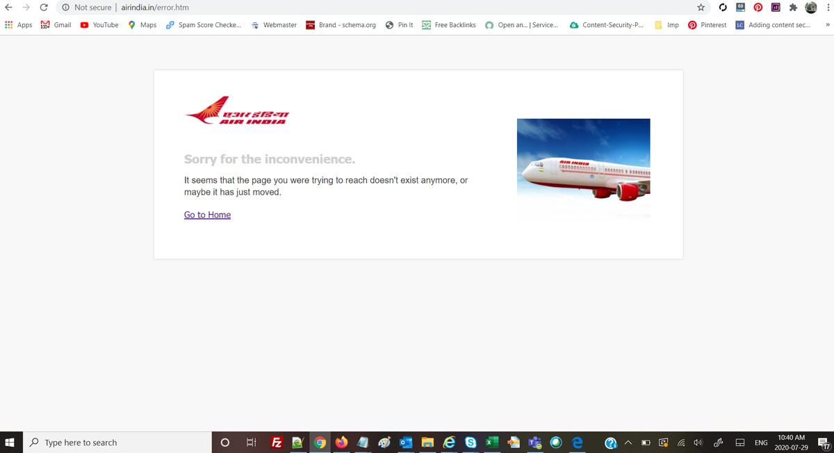 SEOWebChecker's tweet photo. @airindiain https://t.co/d1L6Xs776F