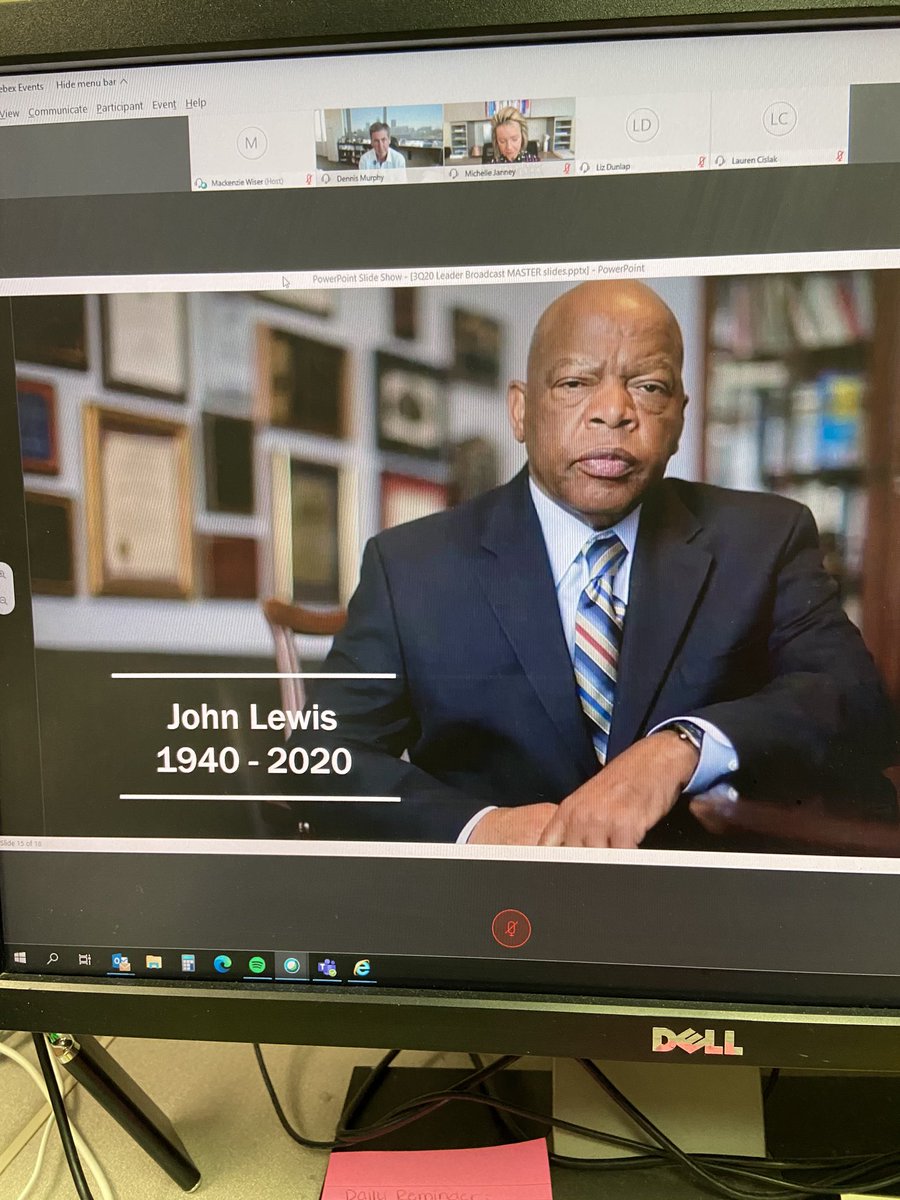 When your workplace has a moment of silence for a civil rights icon during a Leader Broadcast.  
@IU_Health #GoodTrouble
#JohnLewis #BeHopeful