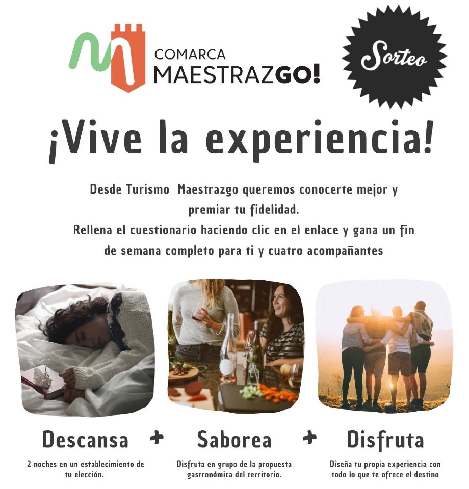 🏞️ ¿Has estado en el Maestrazgo en los dos últimos años?
🥳 ¡Ahora tienes la oportunidad de volver!
📝 Entra en el enlace y rellena nuestro cuestionario para entrar en el sorteo de esta increíble experiencia.
docs.google.com/forms/d/e/1FAI…