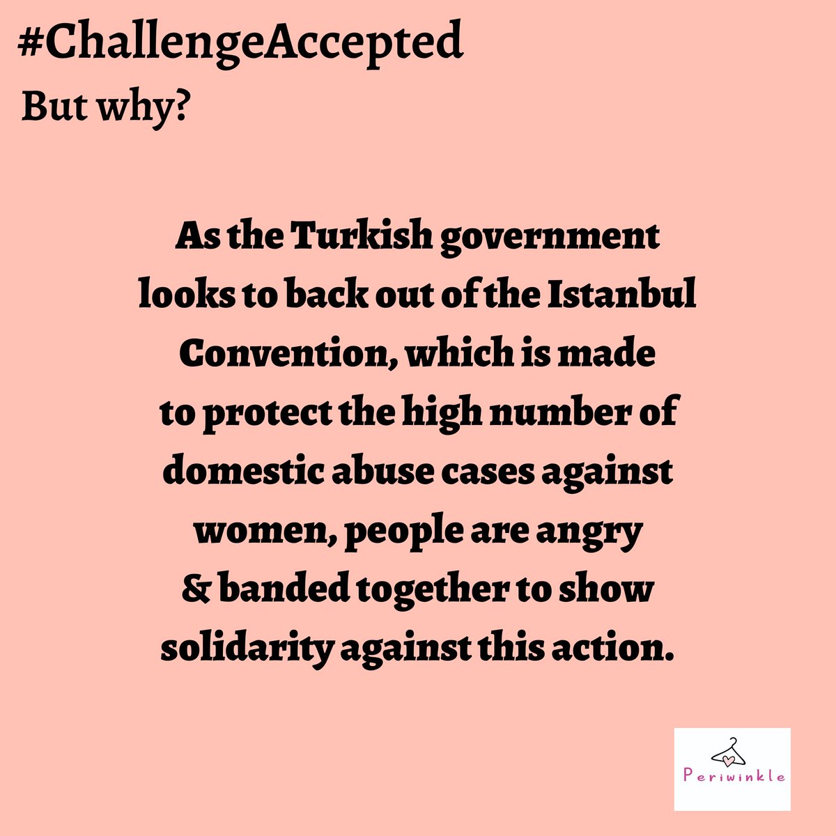 Shop_Periwinkle's tweet image. Violence against women anywhere is tragic. We stand together with all #turkishwomen 🙏

Share #ChallengeAccepted with a purpose. 

#bwchallenge #IstanbulConvention #Turkey #womenempoweringwomen