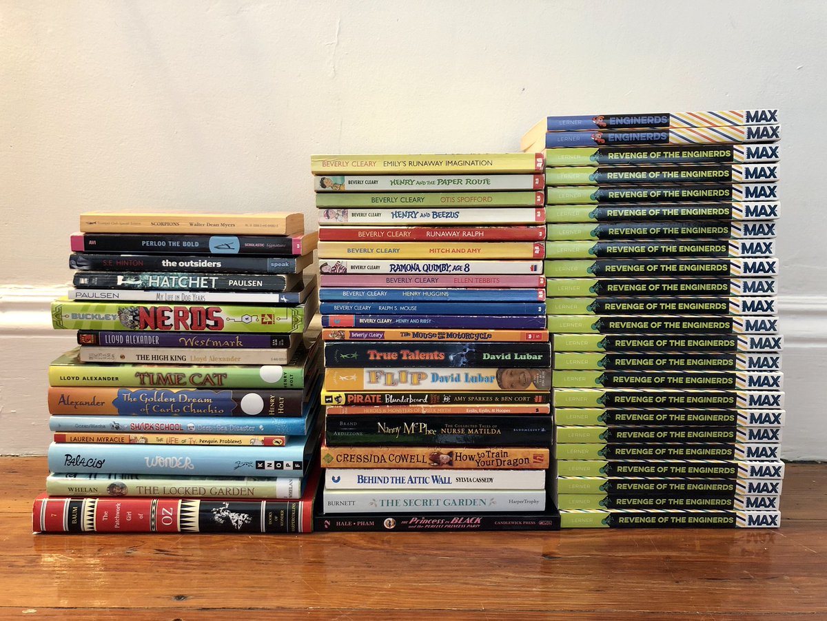 Jarrett_Lerner's tweet image. #KidsNeedBooks for summer reading!

If you can get these books into the hands of kids, and would like to do so, RT/follow to enter to win them. I’ll randomly select a winner later this week.

All copies of my EngiNerds and Revenge of the EngiNerds books will be signed!