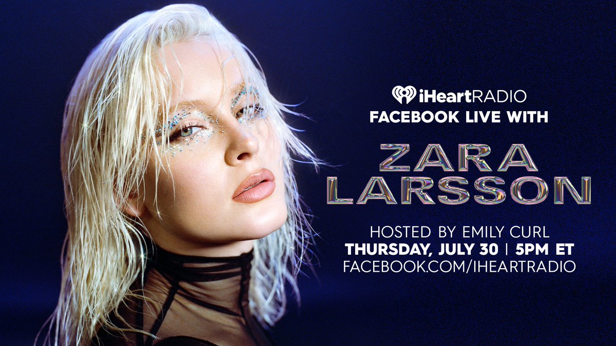 iHeartRadio (@iheartradio) on Twitter photo Tomorrow we will be LIVE with <a href="/zaralarsson/">Zara Larsson</a> for a Q&A with our host, <a href="/EmilyCurl/">Emily Curl</a>! β¨
Set a reminder: ihr.fm/ZaraLarssonLive Tomorrow we will be LIVE with <a href="/zaralarsson/">Zara Larsson</a> for a Q&A with our host, <a href="/EmilyCurl/">Emily Curl</a>! β¨
Set a reminder: ihr.fm/ZaraLarssonLive