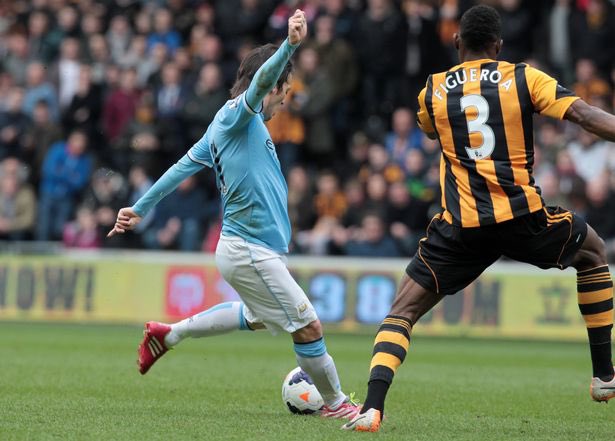 15th March 2014 David Silva scored a 30-yard screamer against Hull just 4 minutes after Kompany was sent off. City went on to win the game 2-0. (One of my favourite performances from David)