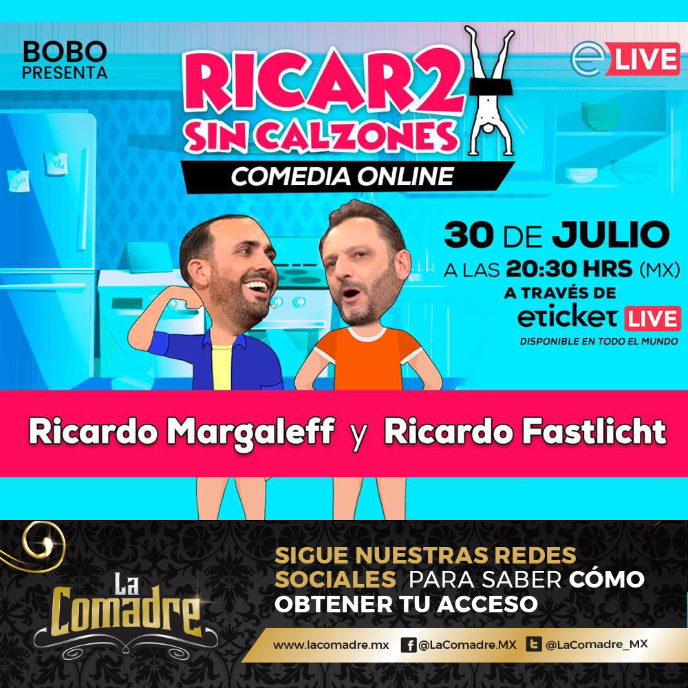 LaComadre_MX's tweet photo. ¡Todas las risas están en La Comadre y “Ricar2 Sin Calzones”! 😂 La nueva puesta en escena pa´reír a carcajadas, gánate un acceso GRATIS respondiendo nuestra dinámica en el siguiente link. 👉 https://t.co/niCCtcKrDv https://t.co/lfwnyYdpym