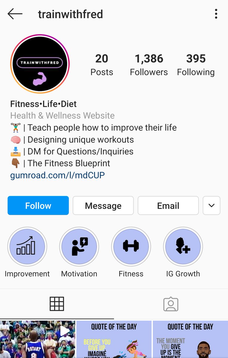 Trainwithfred is a good, short memorable nameYour username should give a hint at what your page is aboutHe does this with "train"He also makes it more personal by using the word "with" and including his own name "Fred"Good username in my opinion