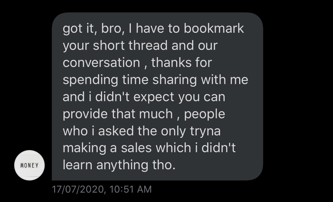 As a seller, another goal of yours is to have good feedbacks from people.If you’re not receiving these kind of feedbacks and results, change your selling approach now.Truly heartwarming! Here’s some of people’s message to me! 