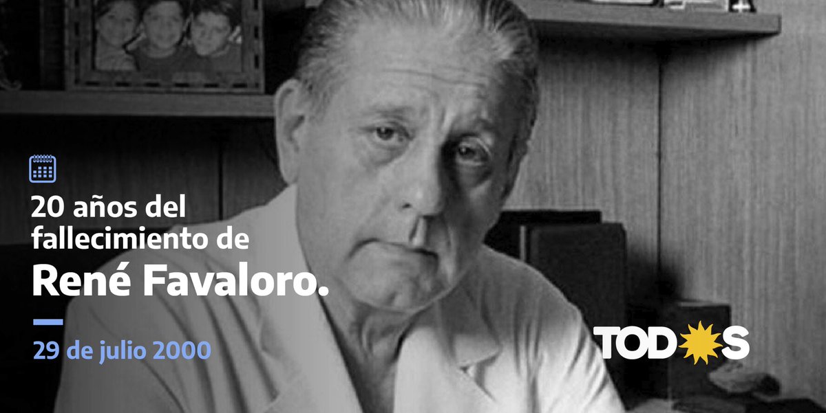 unionxlapatria's tweet photo. ”Los progresos de la medicina y de la bioingeniería podrán considerarse verdaderos logros para la humanidad cuando todas las personas tengan acceso a sus beneficios y dejen de ser un privilegio para las minorías”.

❤️| 20 años del fallecimiento de René Favaloro. https://t.co/wSPI2wToCg