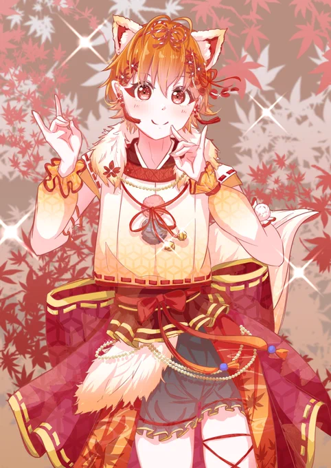 #北沢はぐみ生誕祭2020 おめでとう〜 ずっと描きたかった紅葉狩り描けた〜かわいい. 