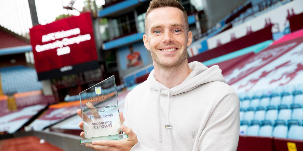 AVFCFoundation's tweet photo. Samuel Timms is the founder of @VillaAndProud, the official LGBTQ+ supporters group of Aston Villa. He has worked tirelessly to engage with the local LGBTQ+ community and @VillaAndProud is now the largest growing LGBTQ+ supporters group in the UK. 🏆

#VillaAllies #PartOfThePride https://t.co/BUx2t7aTyZ