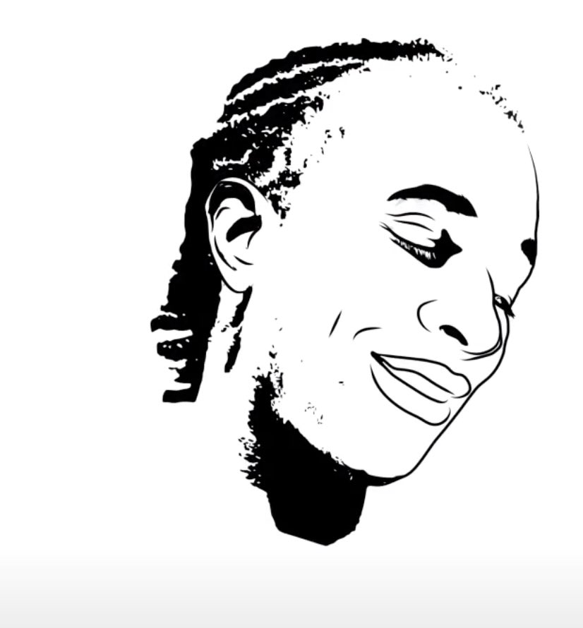 Fano utilisera cette photo pour dessiner le visage de Young Thug pour crée la base de la cover.