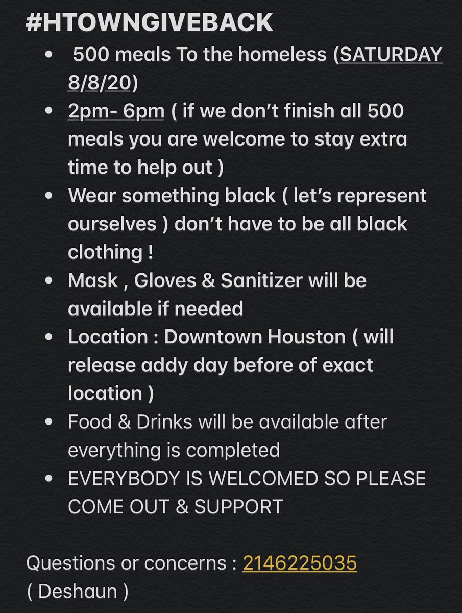 FukkItStackUp's tweet photo. #HTOWNGIVEBACK Houston Tx we linking up in downtown Houston on sat August 8 to feed 500 homeless people ! Come join our movement ! Here is all the info https://t.co/5I27KYOcjP