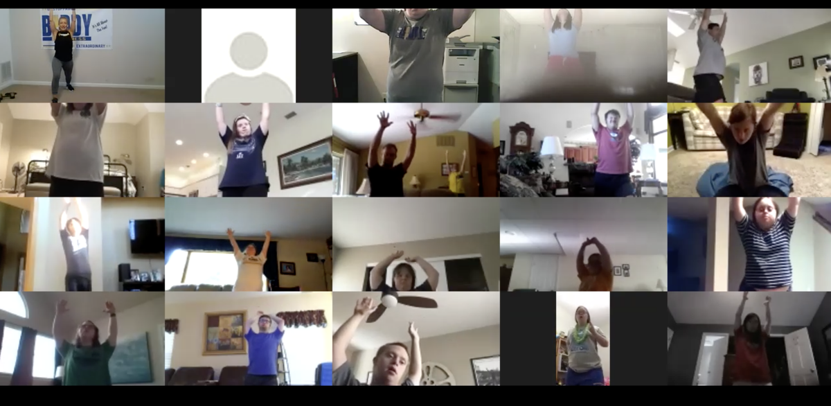 BuddyUpforLife's tweet photo. Coach Jill continues to foster confidence and raise our Athletes' heart rates during our weekly Buddy Up Kickboxing classesBoxing glove #kickboxing #fitness #summerfun #downsyndrome #trisomy21 #morealikethandifferent #theluckyfew #adaptiveprograms https://t.co/aI9KcE1UAh