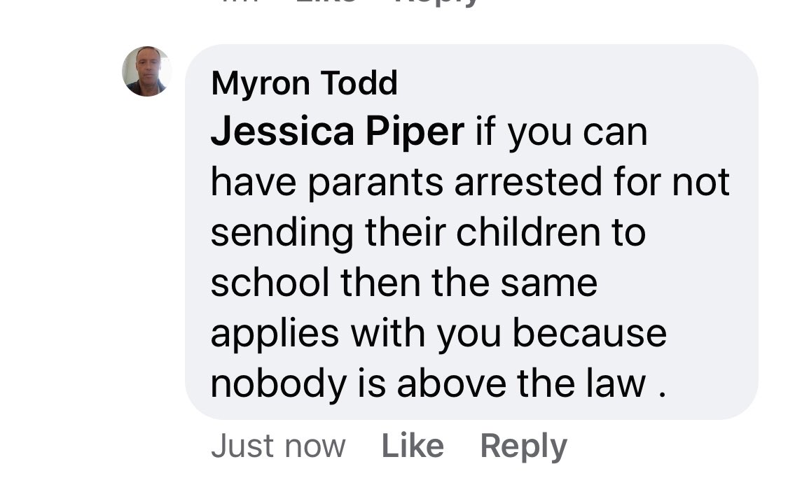 Myron thinks I should be arrested...