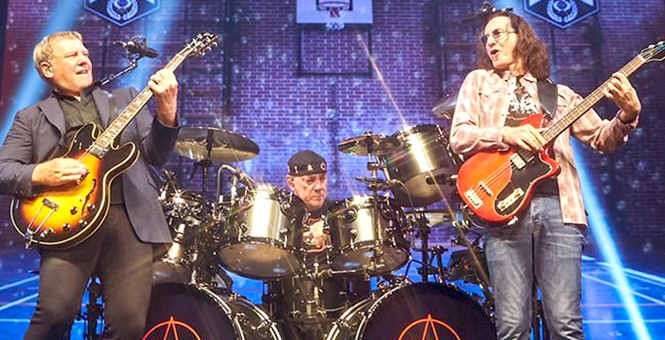 The band Rush performing on stage