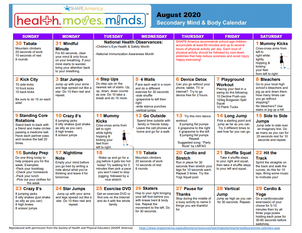 🎴Our August Physical Activity Calendars are live and free to download🎴

👉bit.ly/2wkLxEY