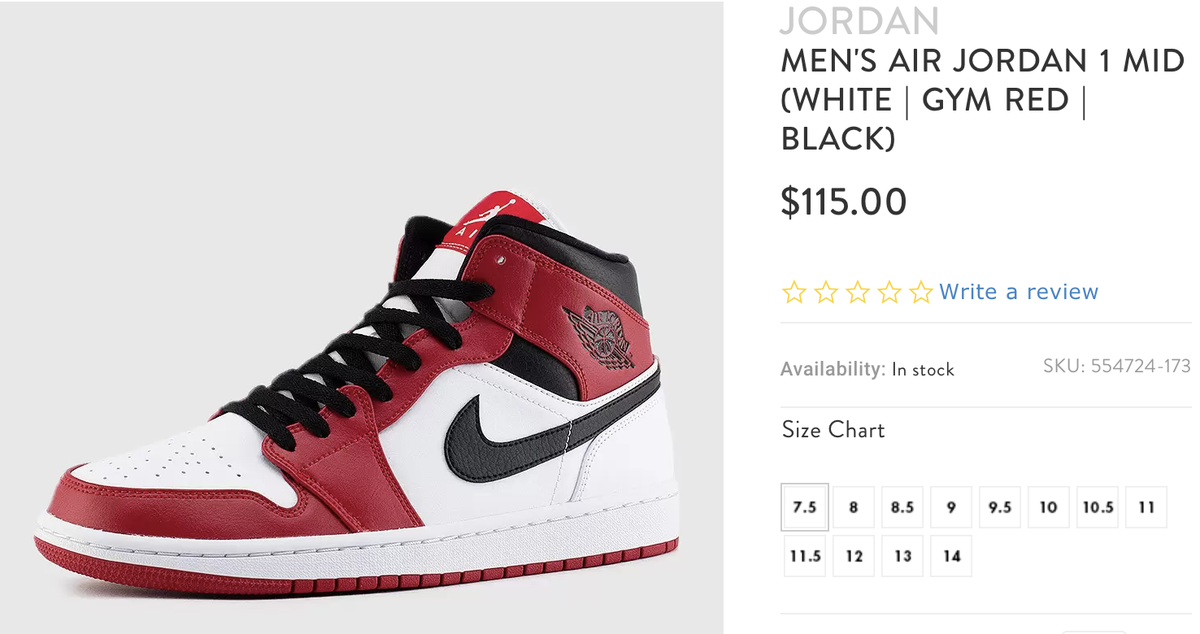 jordan 1 mid chicago snipes