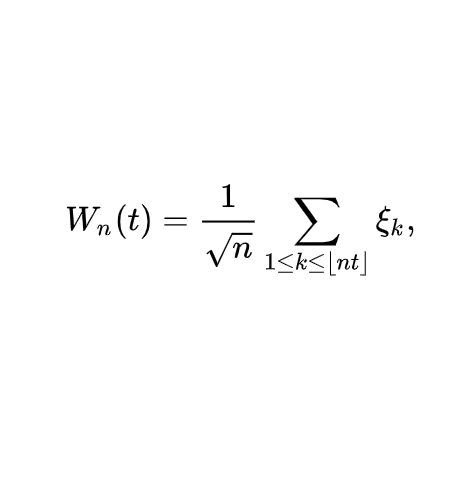 This is fun and all but how do you make this continuous? What if you flip coins *infinitely fast*? You would immediately have an unbounded process. So to make this process not go to infinity, we scale by sqrt(n) and get a Wiener process  https://en.wikipedia.org/wiki/Wiener_process