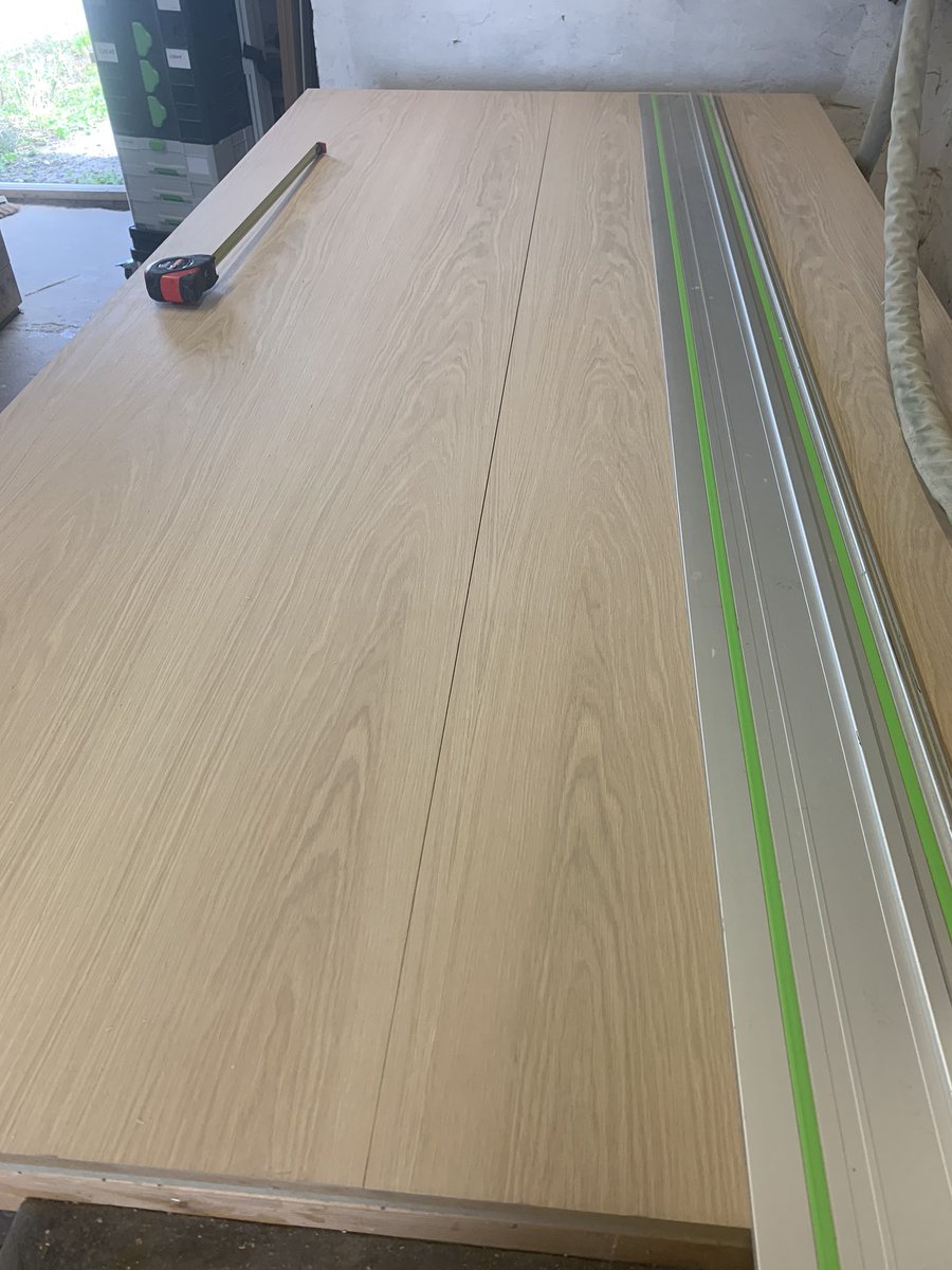 Anyone else get this with MDF of any type. Rip down the length with the track saw and then butt them up and there’s a 1.5mm -2mm gap in the middle with both ends touching. Sometimes it’s worse sometimes it’s not too bad. Just wondering