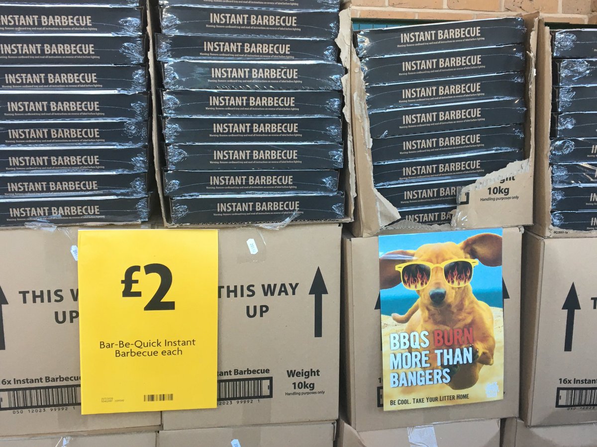 I’ve been out today (with my #reusable mask !) talking to supermarkets about disposable BBQs - Thank you to the store managers who are supporting the campaign and displaying our posters #BBQsBurnMoreThanBangers  #TakeYourLitterHome @DorsetHeaths @DWFireRescue