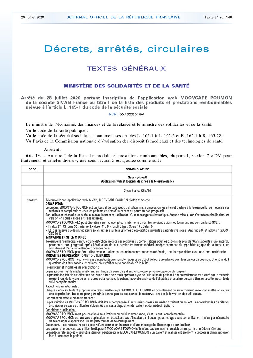 Sivaninnovatio2's tweet photo. C'est avec une grande fierté que nous vous partageons l'annonce officielle du @MinSoliSante. Moovcare devient officiellement la première thérapie numérique remboursée! https://t.co/sQGSMY7rKl